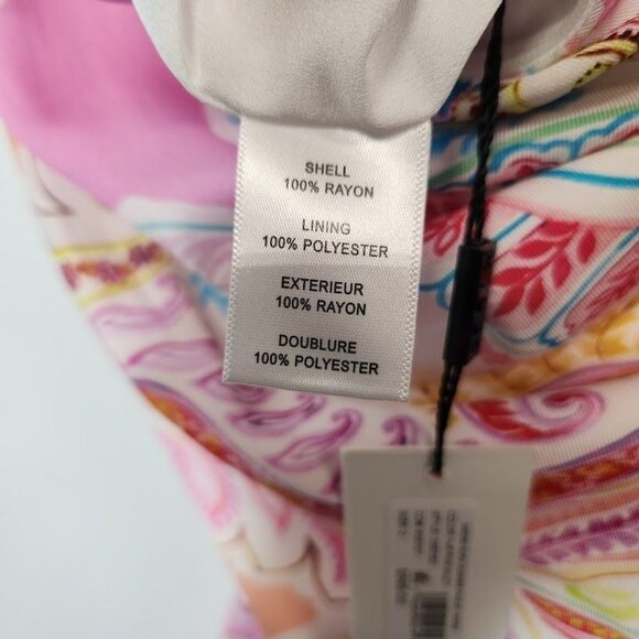 NWT Milly Women's Pink Edra Summer Ruffled Paisley-Print Dress in Pink Size 2 - Picture 11 of 13